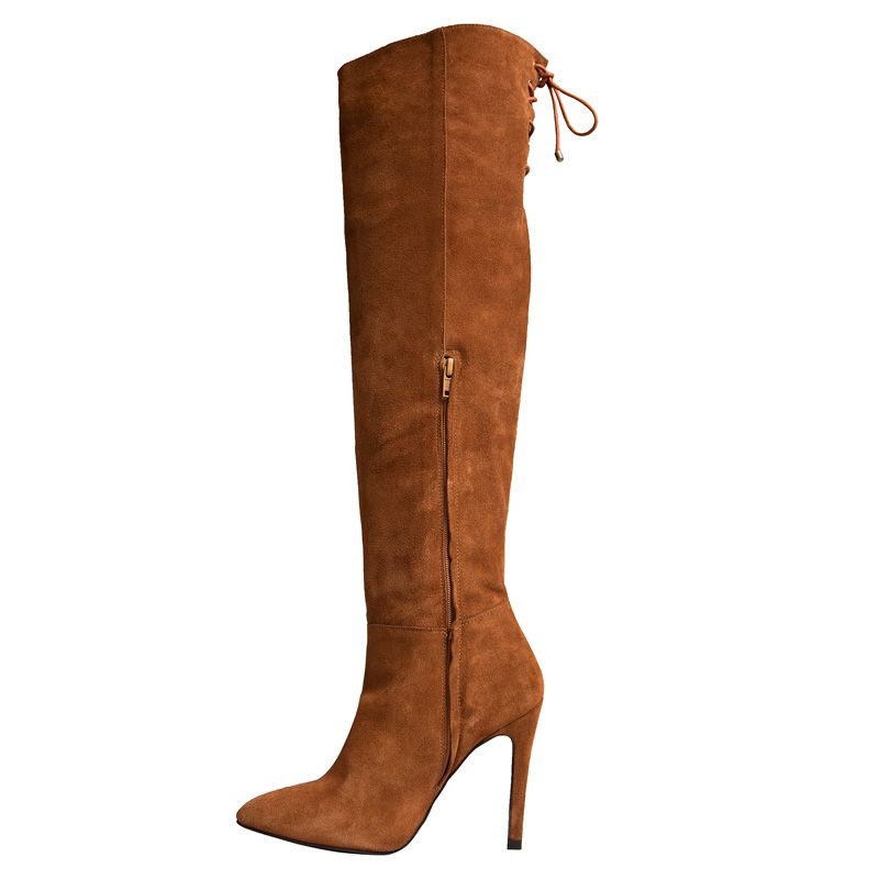 botas altas gris de ante Marissa Mas34